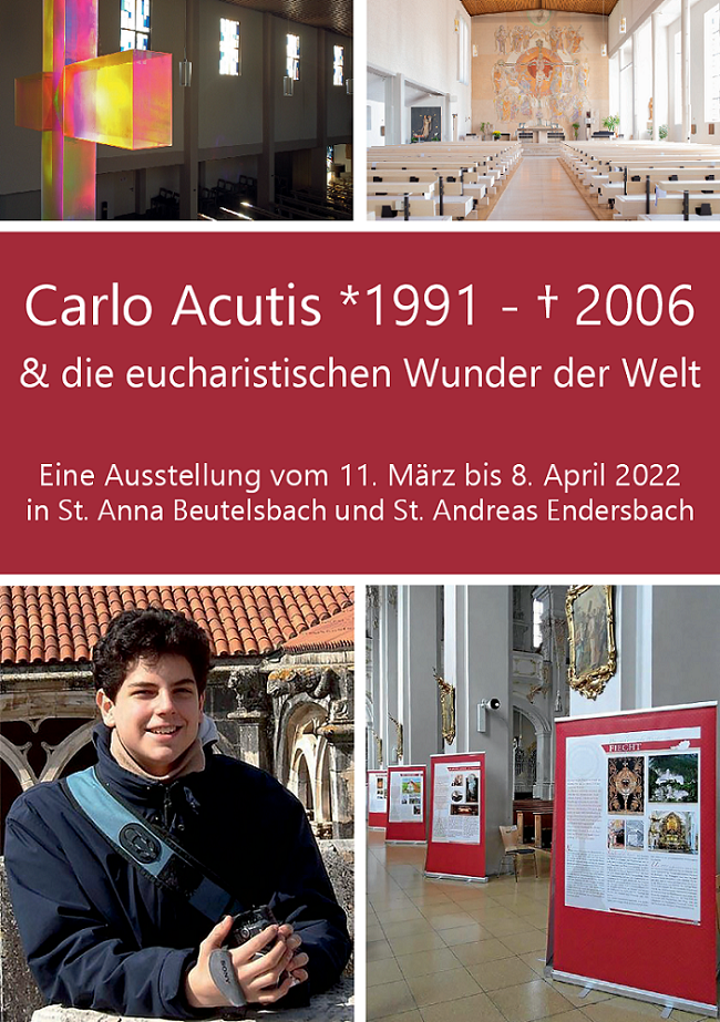 DIN A5 Flyer Carlo Acutis Ausstellung Druckdatei 001